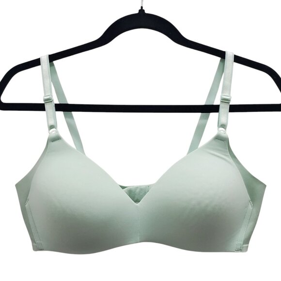 Warner's #01056 Mint Underarm Smoothing Lightly‎ Lined Wireless Bra 36B - Picture 1 of 4